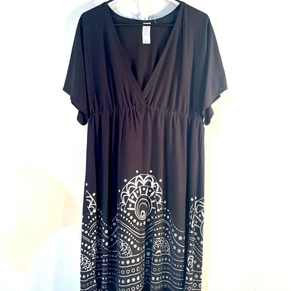 BLACK SWIM COVER UP BY SWIMSUITS  FOR ALL SIZE 14-16